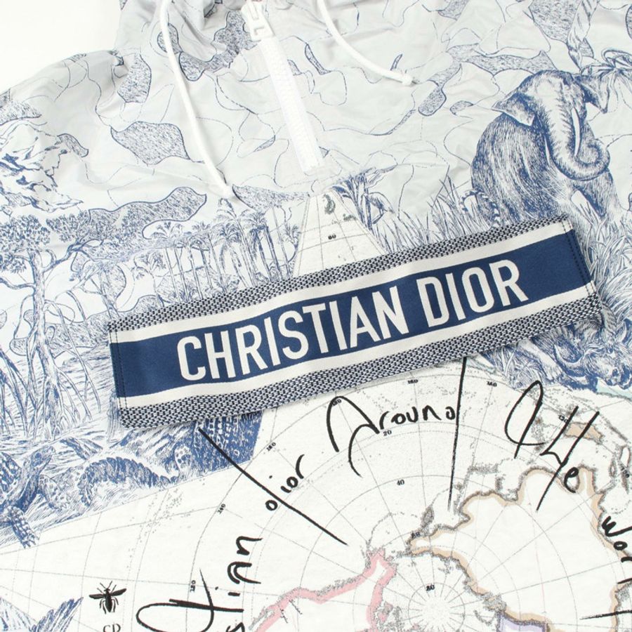 Dior Around the World Anorak Jacket Mountain Hoodie with Hood Other jackets polymer Gray Blue Used mens-4
