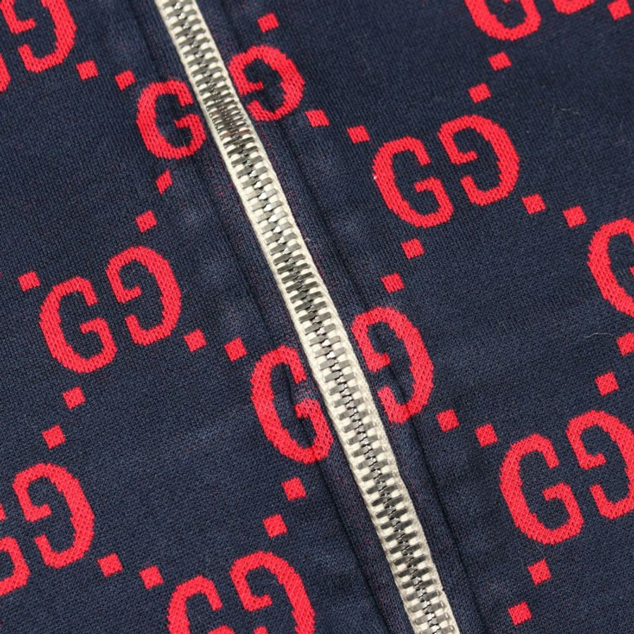 GUCCI GG 提花其他外套 496919 棉 海軍藍 紅色 米色 二手 男款-8