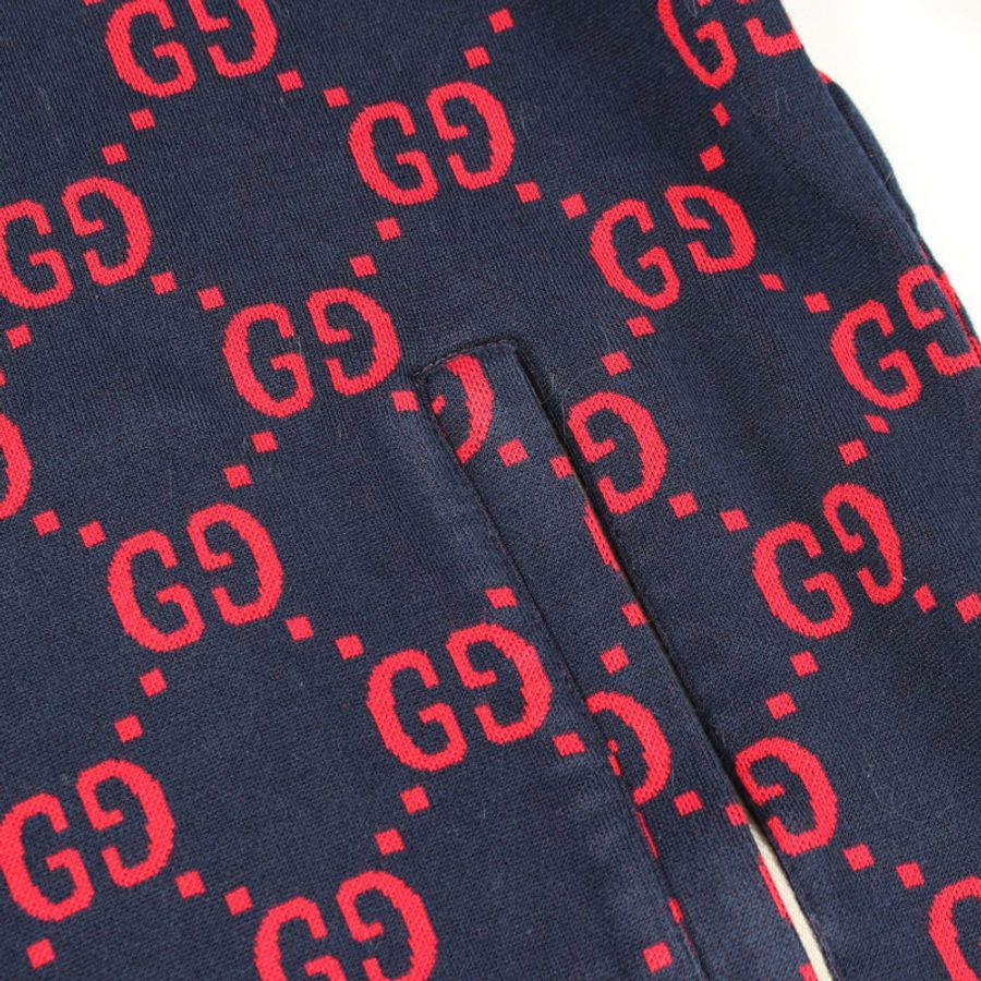 GUCCI GG 提花其他外套 496919 棉 海軍藍 紅色 米色 二手 男款-9