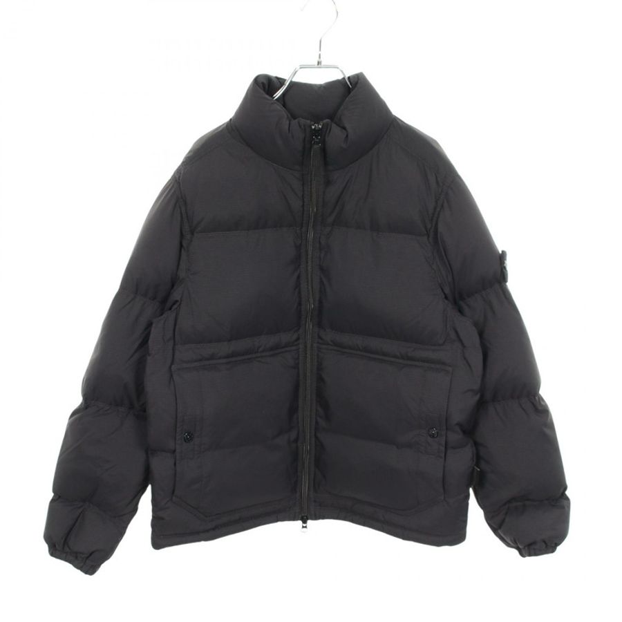 STONE ISLAND 霧面防撕裂 Cordura 高級布料羽絨外套 尼龍 黑色 #S-0
