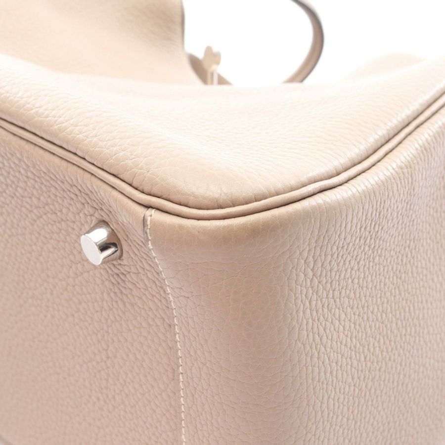 愛馬仕 Lindy 30 單肩手提包 T Taurillon Clemence Gris tourterelle 二手 SHW-8