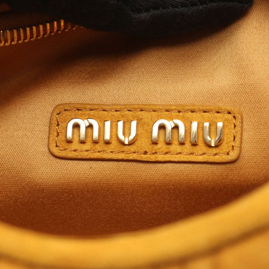 Miu Miu Wonder Matelass 2WAY 單肩手提包 5BC125 棕色麂皮 二手 女士-3