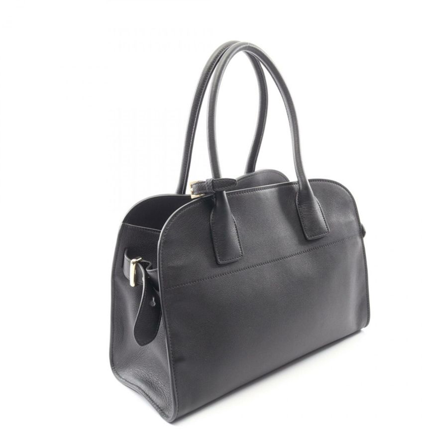 PRADA SOFT GLAIN 中型手提包 1BG538 黑色真皮二手女款-1