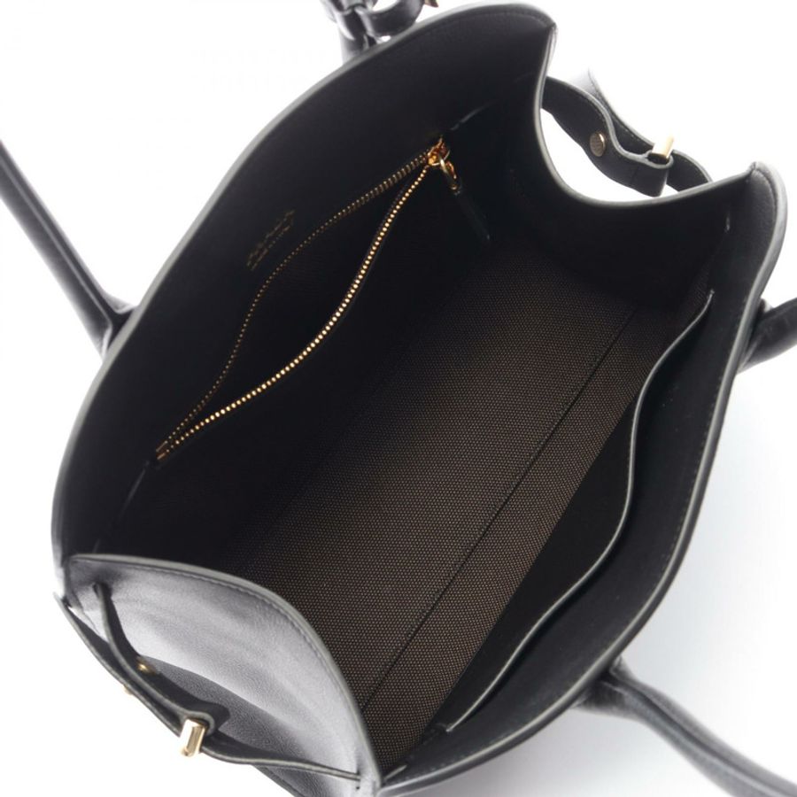 PRADA SOFT GLAIN 中型手提包 1BG538 黑色真皮二手女款-2