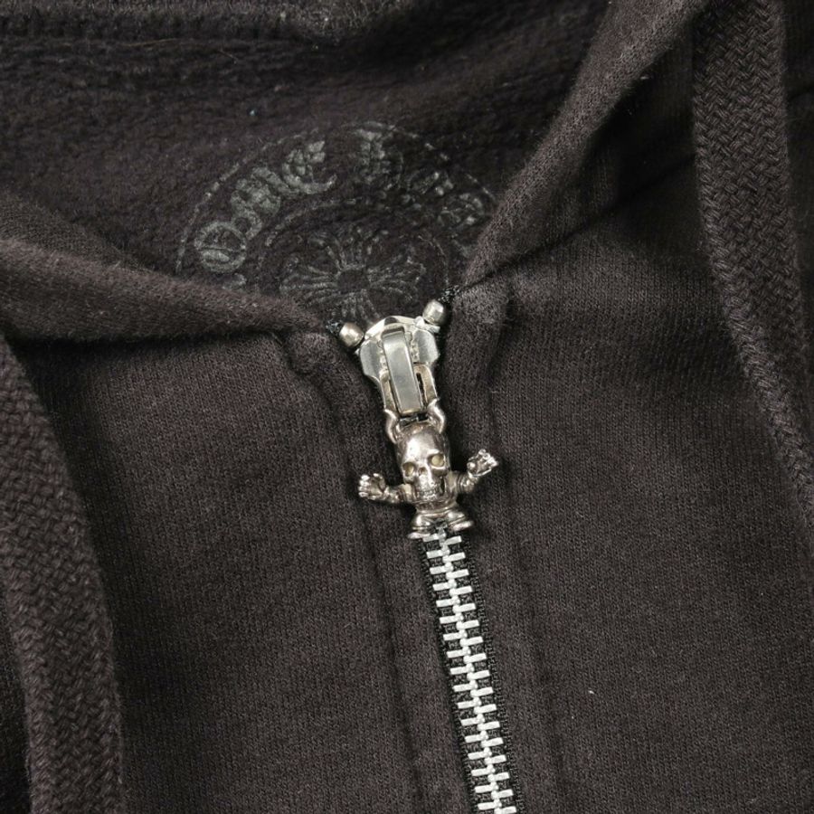CHROME HEARTS FOTI 馬蹄鐵標誌連帽衫,純棉黑色,二手男款-14