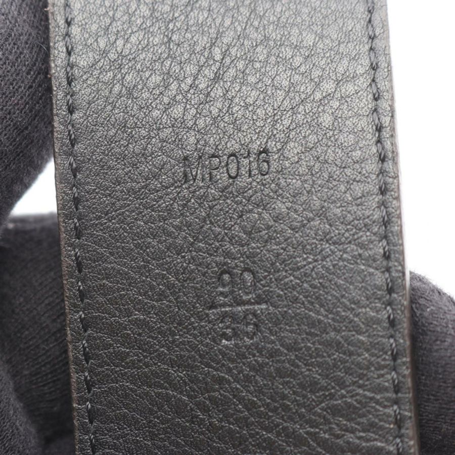 路易威登 Supreme Ceinture LV Initials Belt MP016 金色五金皮革二手-4