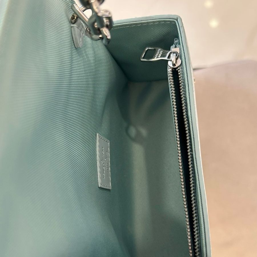 Louis Vuitton steamer wearable 盒子包斜背包 薄荷藍水墨-8