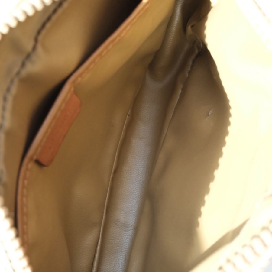 Celine Vintage 1980s經典米色老花凱旋門盾牌雙層手拿包 / 化妝包-9