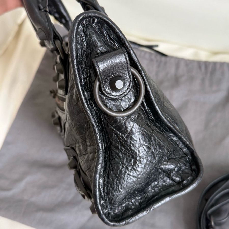 Balenciaga 巴黎世家 黑色 Le city mini機車包手提包斜挎包-2