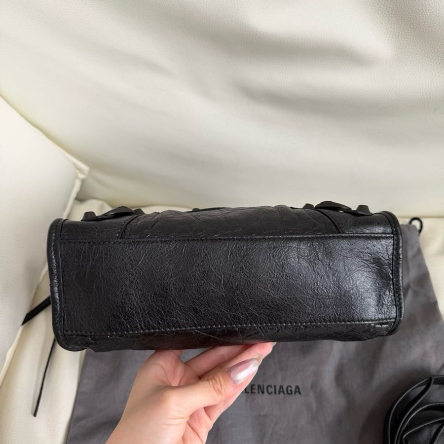 Balenciaga 巴黎世家 黑色 Le city mini機車包手提包斜挎包-7