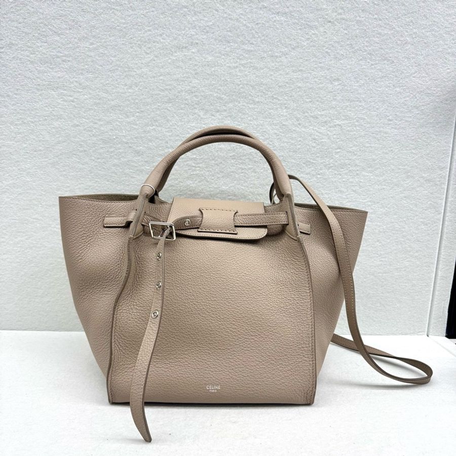 Celine 大象灰Big Bag荔枝牛皮單肩包通勤休閒王者-1