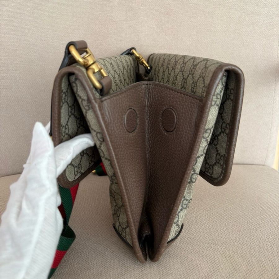 Gucci古馳 雙面虎頭腰包-3