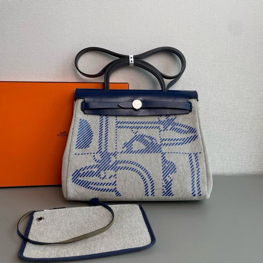 🐎Hermes愛馬仕｜herbag31 藍色狂躁新娘銀扣｜98新｜Z刻-1