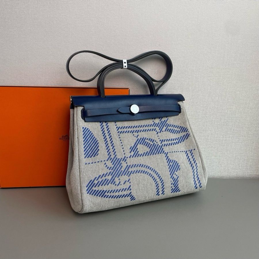 🐎Hermes愛馬仕｜herbag31 藍色狂躁新娘銀扣｜98新｜Z刻-2