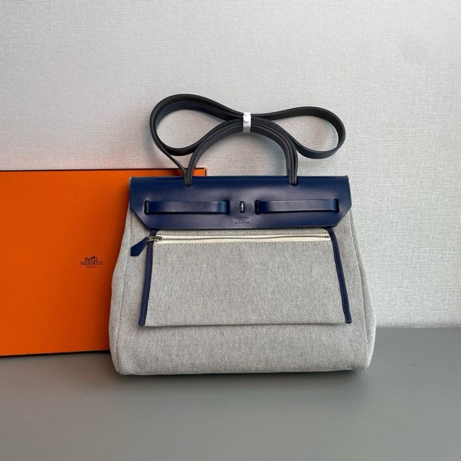 🐎Hermes愛馬仕｜herbag31 藍色狂躁新娘銀扣｜98新｜Z刻-4