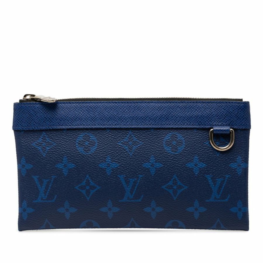 路易威登 Taigarama Pochette Discovery PM 手提包/手拿包/迷你手包 M30278 鈷藍色/海軍藍皮革 男士 LOUIS VUITTON-0