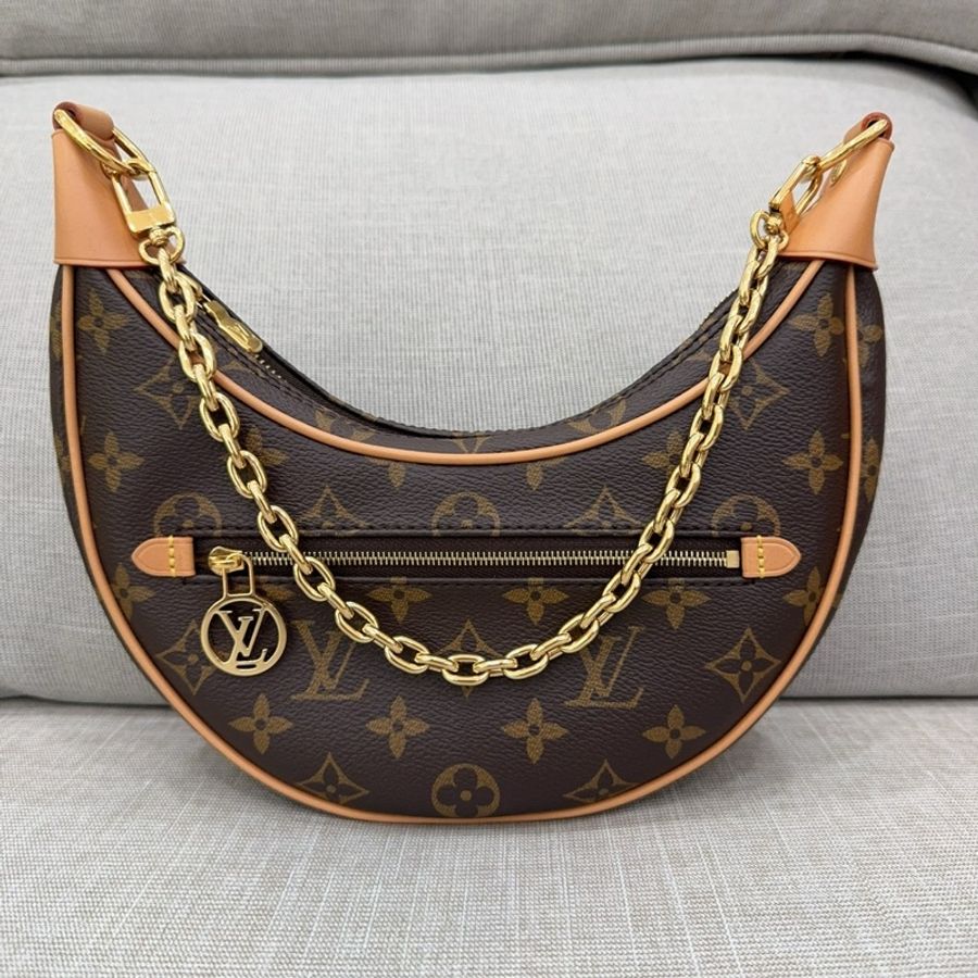JK國際二手精品✨LV M81098 月亮包 晶片款 購證正本-0
