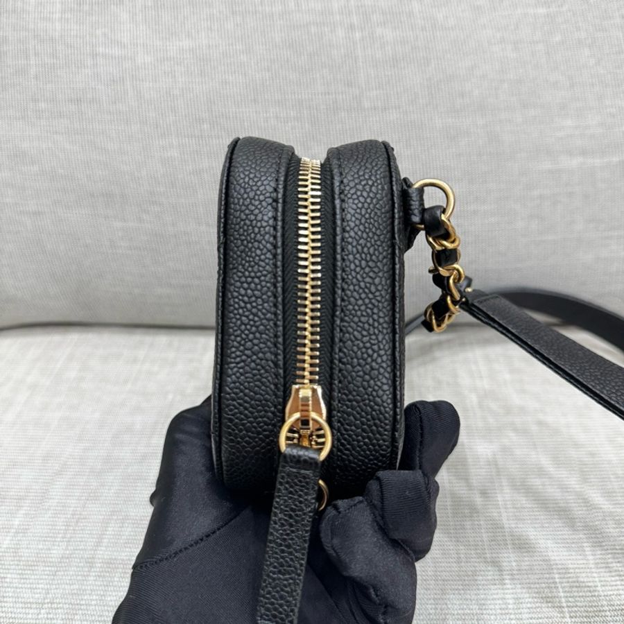 JK國際二手精品✨Chanel荔枝黑金相機包-5