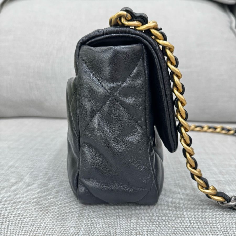JK國際二手精品✨Chanel 19bag小號黑金-5