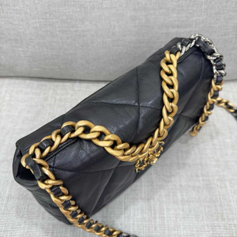 JK國際二手精品✨Chanel 19bag小號黑金-6