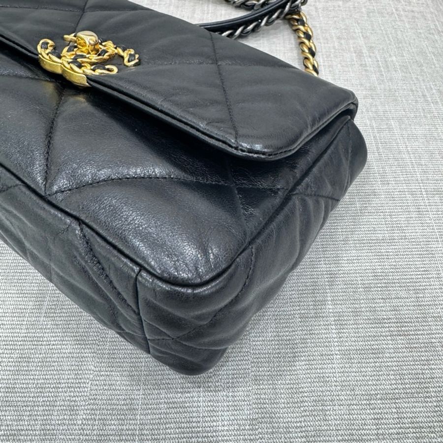 JK國際二手精品✨Chanel 19bag小號黑金-9