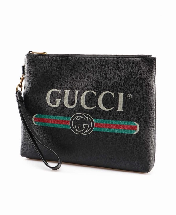 Gucci 男士 Print徽標手拿包均碼碼-1