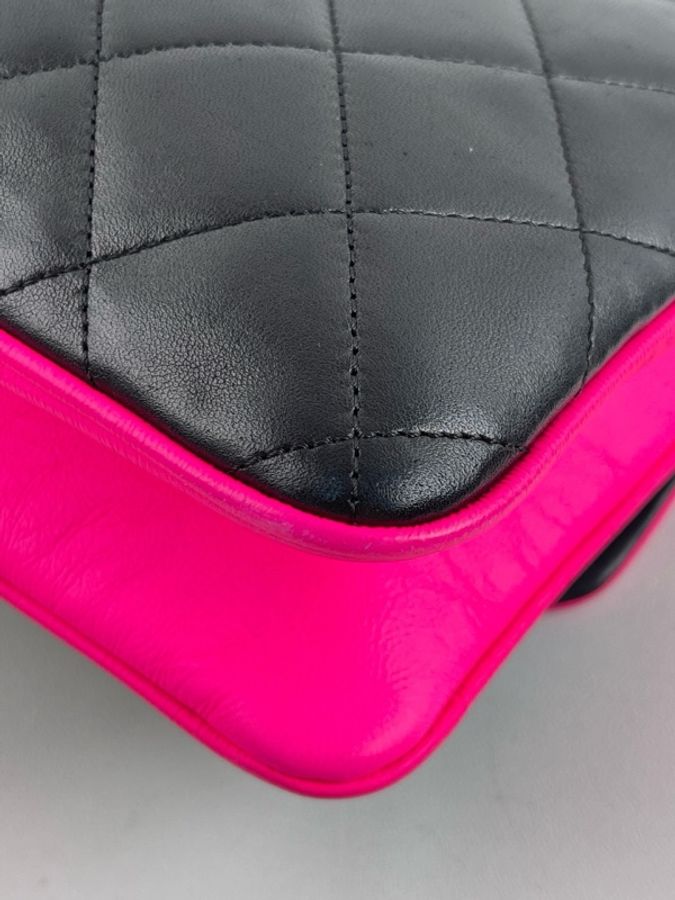 Chanel • 稀有Black Pink 黑拼粉色鏈條包 🈶保卡-8