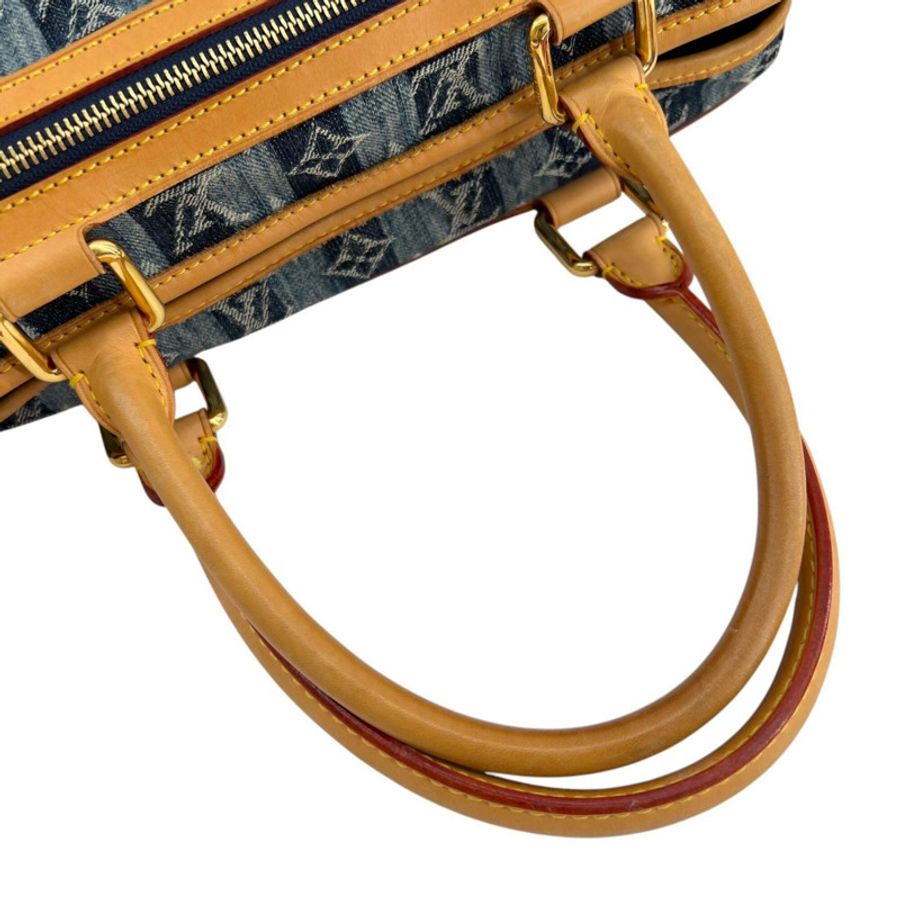 路易威登 (LOUIS VUITTON) Monogram Denim Cavalier GM M95336 手提包 藍色 女士-5