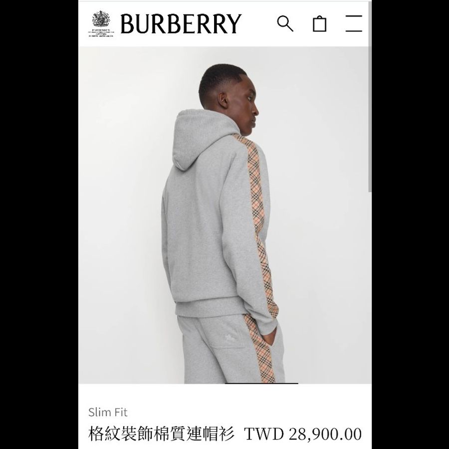 XL/原價2萬9/全新/Burberry 長袖連帽大學棉T-3