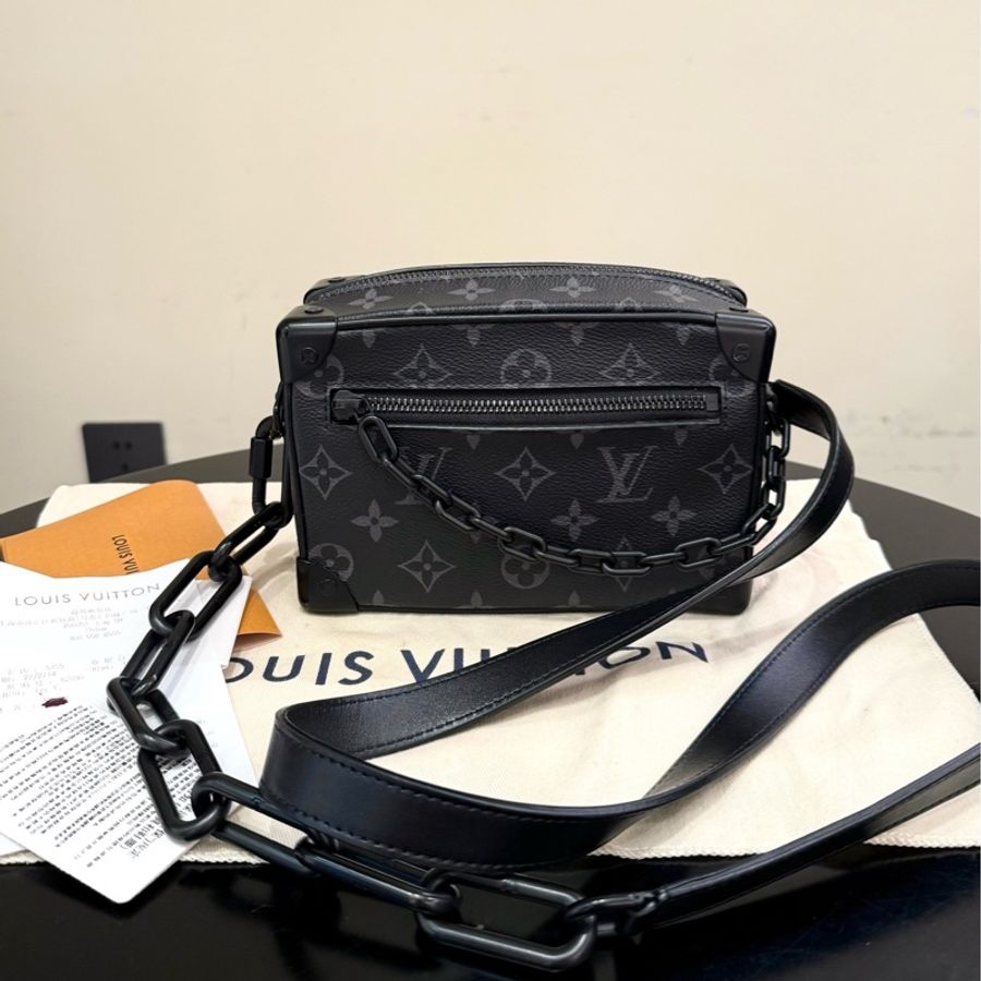 Louis Vuitton • 經典黑老花Mini Soft Trunk 盒子包 🈶22年購證-2