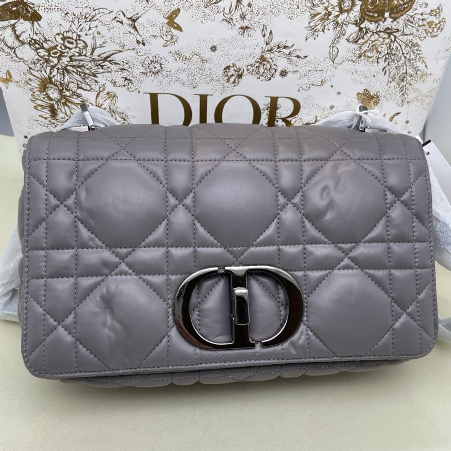 迪奧/Dior 21年Caro灰色泡芙包 尺寸26x15x8mm附件防塵袋-1