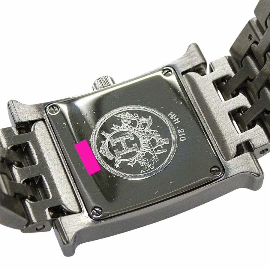 愛馬仕 (Hermes) 女士腕錶,H-Watch 品牌,石英機芯,不銹鋼 (SS),型號 HH1.210,銀色/象牙色-6