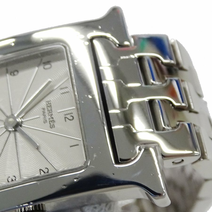 愛馬仕 (Hermes) 女士腕錶,H-Watch 品牌,石英機芯,不銹鋼 (SS),型號 HH1.210,銀色/象牙色-11