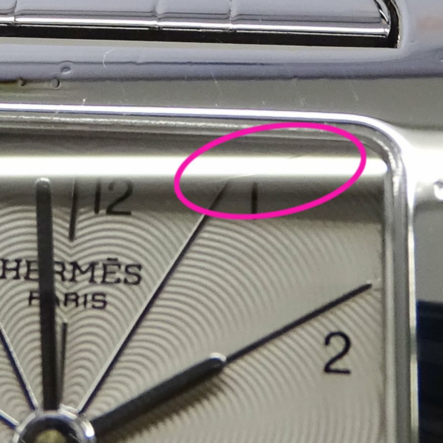 愛馬仕 (Hermes) 女士腕錶,H-Watch 品牌,石英機芯,不銹鋼 (SS),型號 HH1.210,銀色/象牙色-12