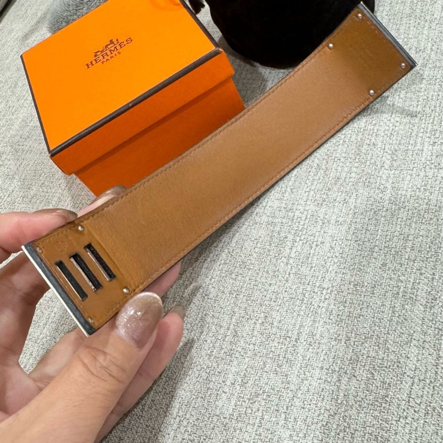 Hermès Kelly 經典寬皮手環-8
