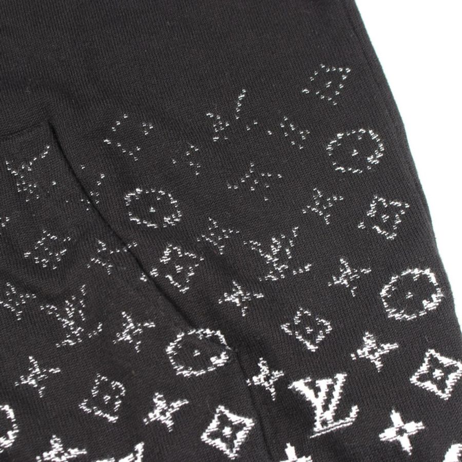路易威登 Monogram 漸變連帽衫 RM241Q USO HQN43W 純棉 黑色 二手 #M-6