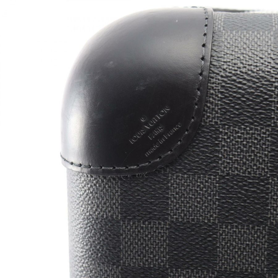路易威登 Horizon 70 Damier Graphite 手提包 N41646 PVC塗層帆布皮革 黑色 灰色 二手-3