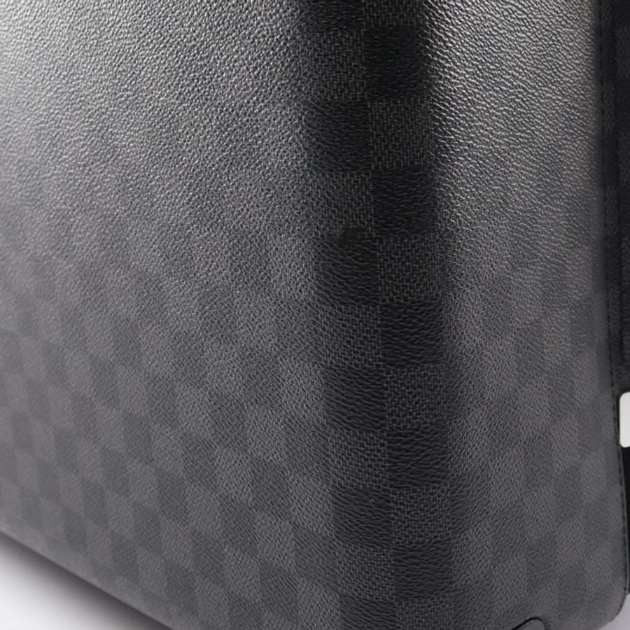 路易威登 Horizon 70 Damier Graphite 手提包 N41646 PVC塗層帆布皮革 黑色 灰色 二手-10