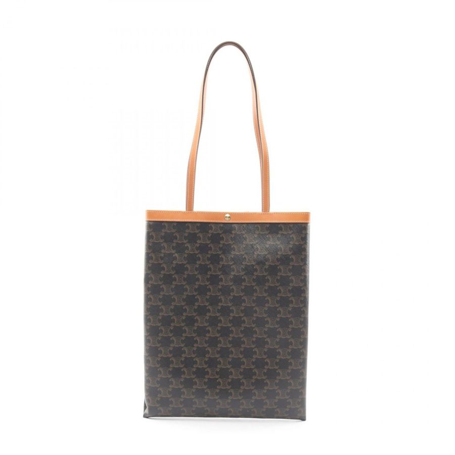 CELINE 中型平底購物手袋 Triomphe 單肩托特包 123832O9003MI 帆布 全新-0