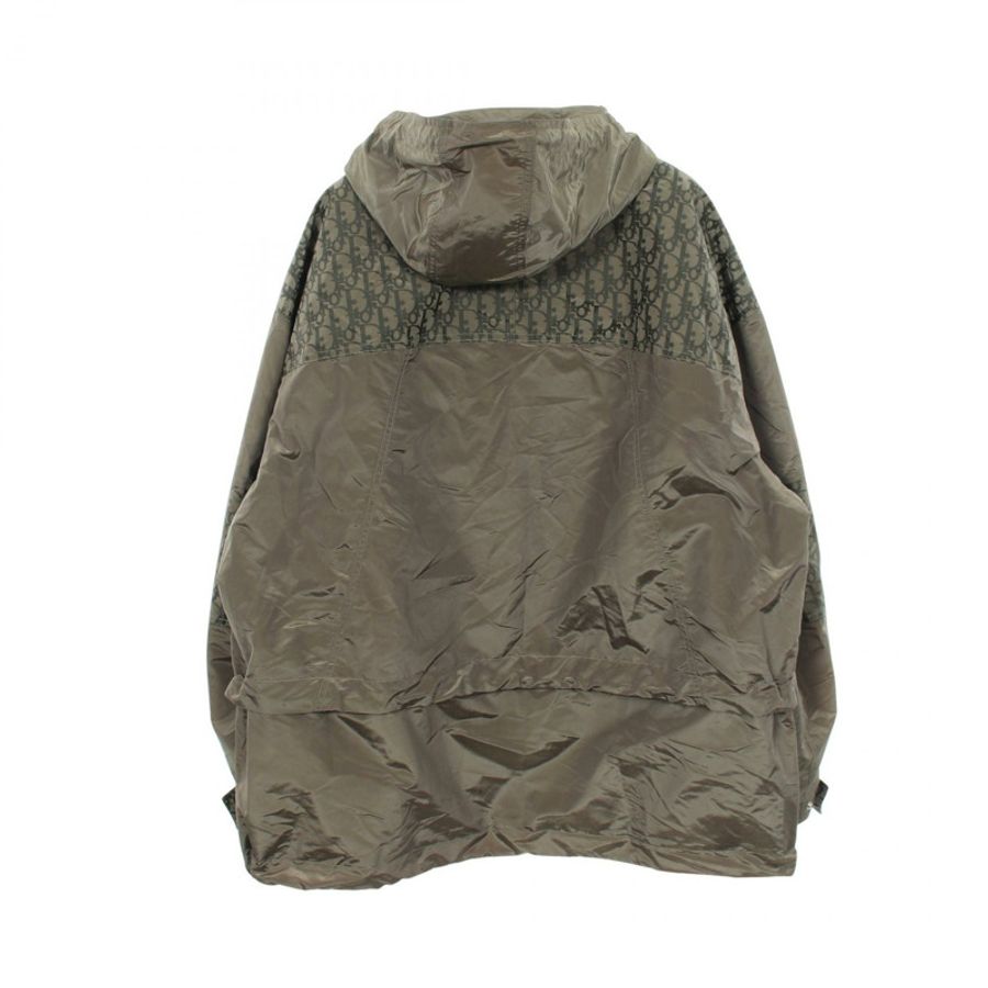 Christian Dior Oblique 連帽尼龍外套 19TC401A5149 卡其色 #48 二手男款-1
