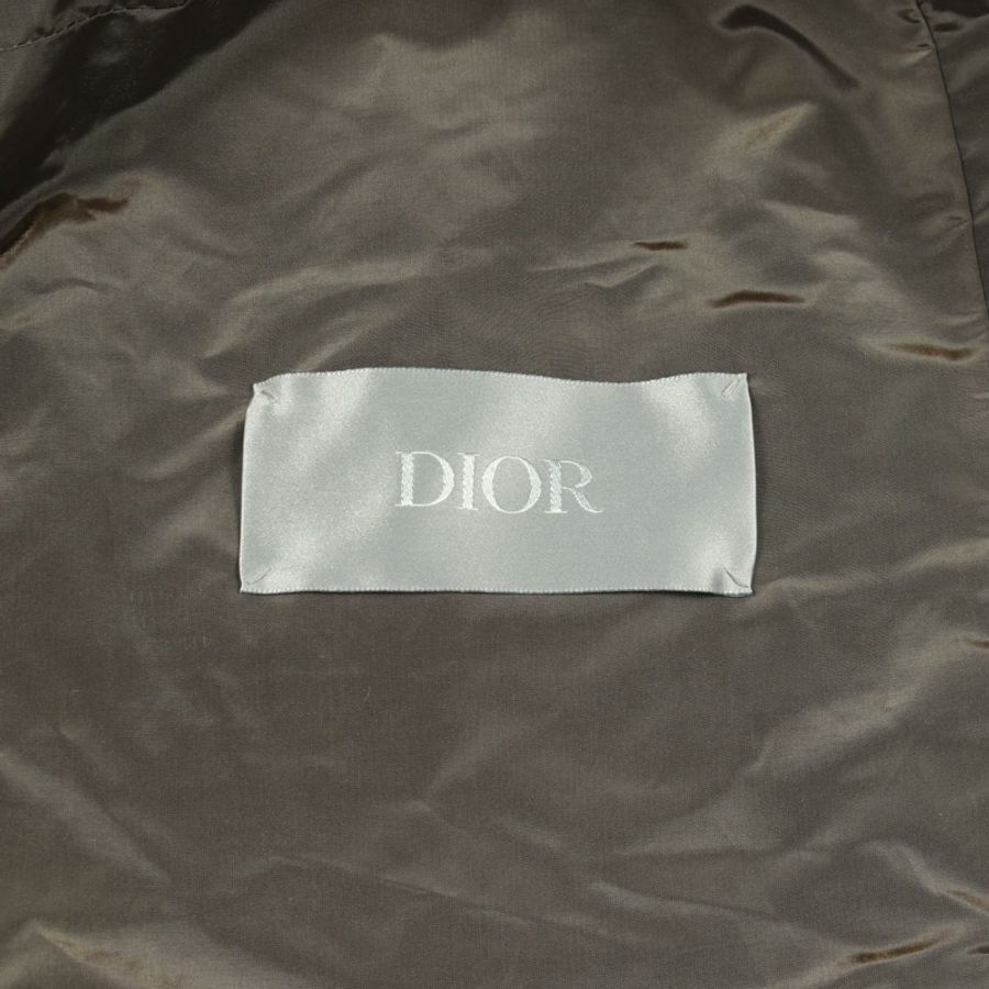 Christian Dior Oblique 連帽尼龍外套 19TC401A5149 卡其色 #48 二手男款-2