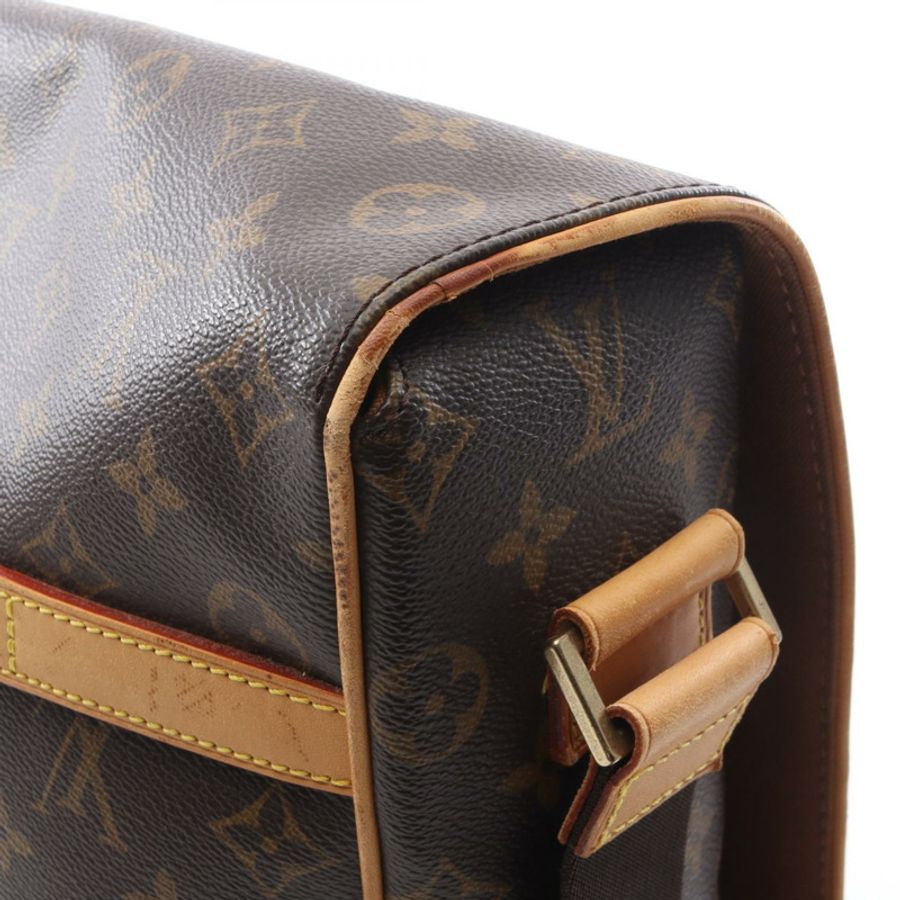 路易威登 Abbesses 斜背包 M45257 Monogram 皮革 棕色 二手-7