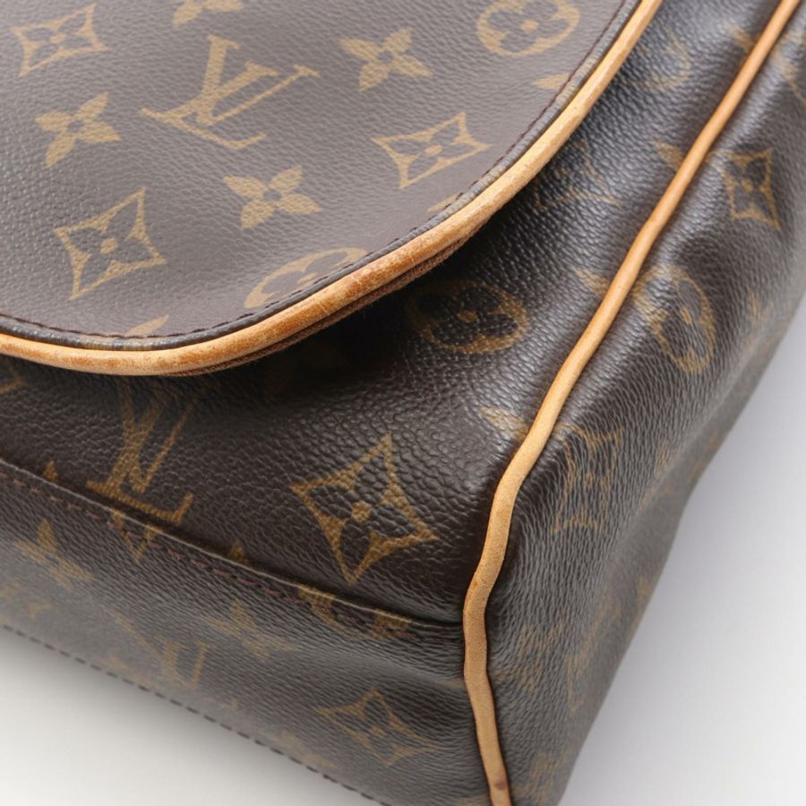 路易威登 Abbesses 斜背包 M45257 Monogram 皮革 棕色 二手-8