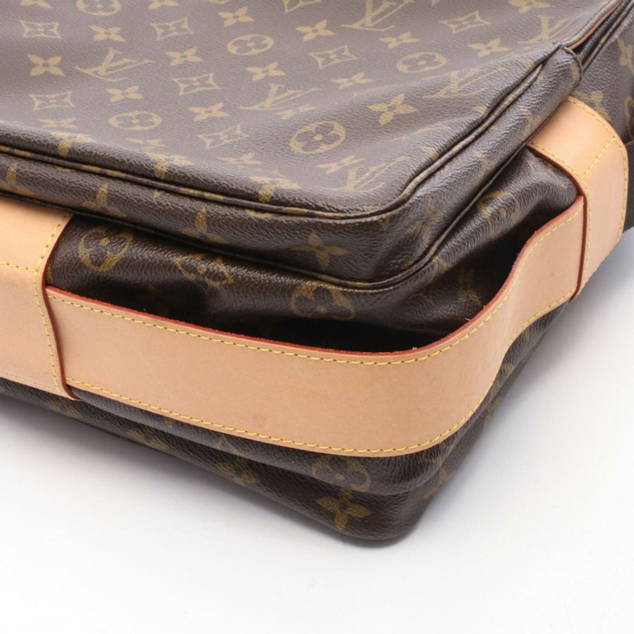 路易威登 Naviglio Monogram 肩背包 M50205 PVC塗層帆布皮革棕色二手女士-6