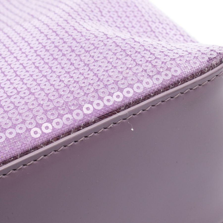 PRADA RETE PAILLETTES 亮片手提包 1BG417 皮革網眼薰衣草色-9