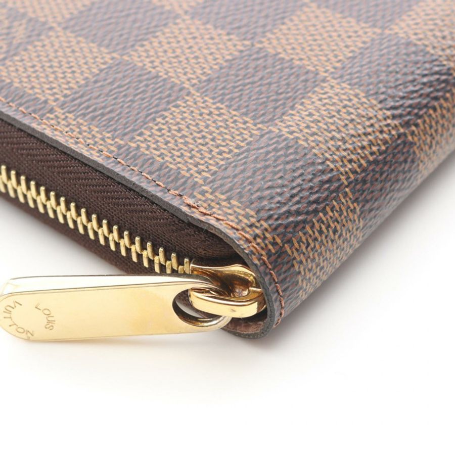 LOUIS VUITTON 拉鍊皮夾 長皮夾 N60046 Damier Ebene 玫瑰色 balerine-6