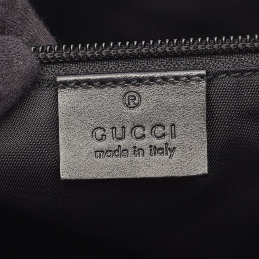 GUCCI GG Supreme 單肩斜背包 322068 帆布皮革黑色 二手 男士-3