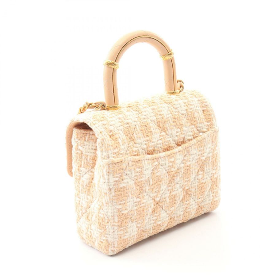 香奈兒 (CHANEL) 絎縫皮革單肩手提包 AS4035 粉紅色 二手 CC-1