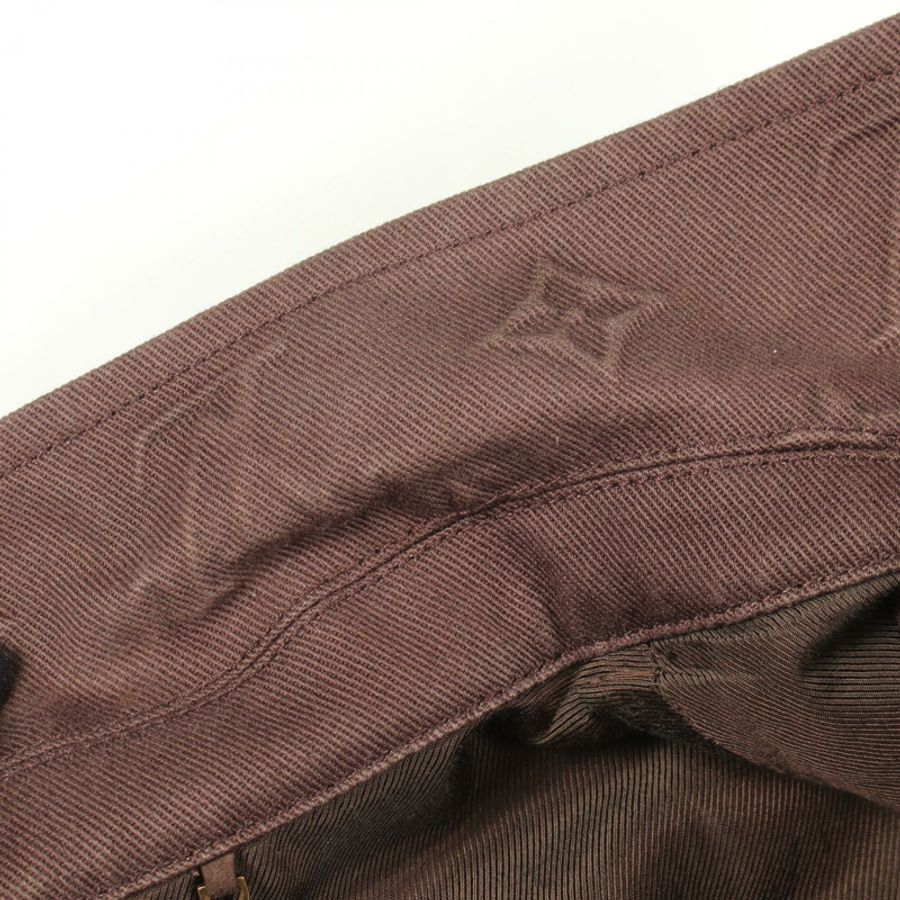 路易威登 Monogram 壓花襯衫外套 其他夾克 棉 棕色 二手 男士-6