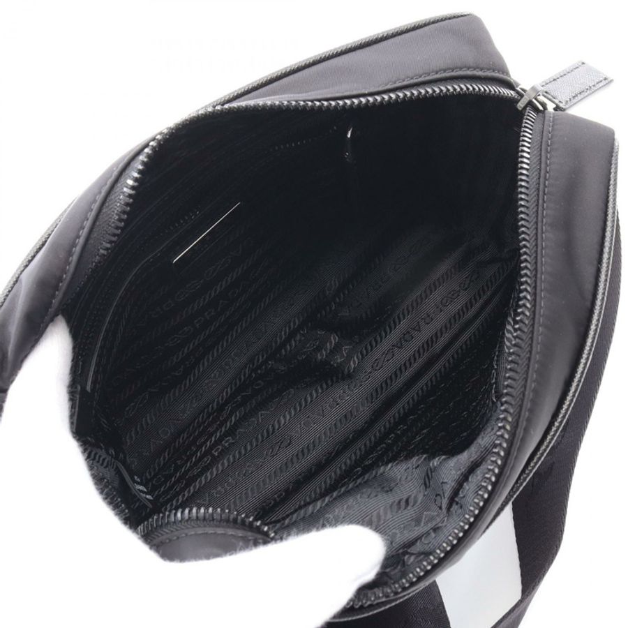 PRADA RE-NYLON TESSUTO+SAFFIANO 肩背包 2VH0482DMHF0002 尼龍 Saffiano 皮革 黑色 全新 男女通用-2